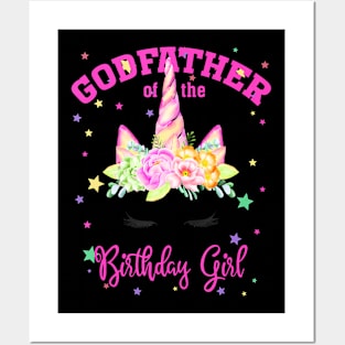Godfather Of The Birthday Girl Unicorn Lashes Posters and Art
